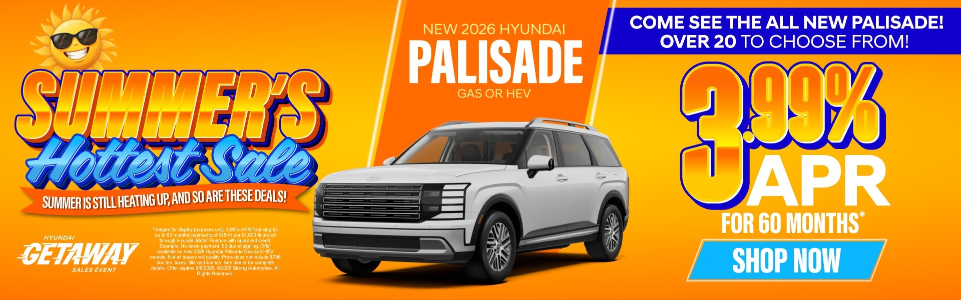 "New 2026 Hyundai Palisade Gas or HEV"	"Come see the all new